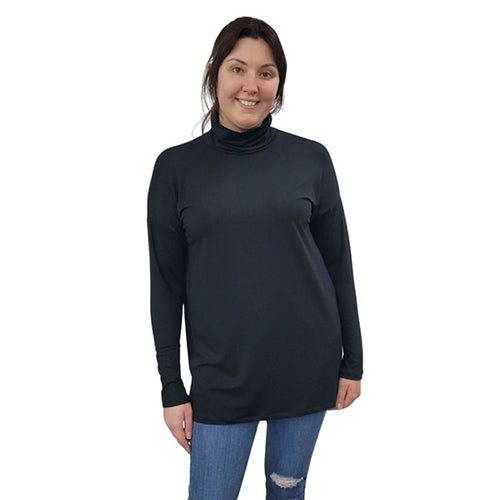 WOMEN'S TORI TOP LONG SLEEVE BAMBOO BLACK