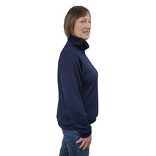 WOMEN'S TURTLENECK CABLE KNIT SWEATER NAVY