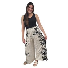 WOMEN'S WRAP PANTS FLORAL BLACK/CREAM