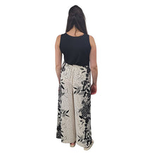 WOMEN'S WRAP PANTS FLORAL BLACK/CREAM