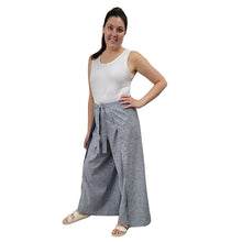 WOMEN'S WRAP PANTS HEMP DENIM CHAMBRAY