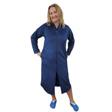 WOMEN'S FILL ZIP ROBE WHISPER BUBBLE NAVY