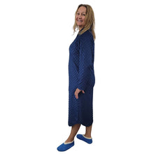 WOMEN'S FILL ZIP ROBE WHISPER BUBBLE NAVY