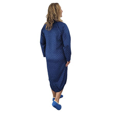 WOMEN'S FILL ZIP ROBE WHISPER BUBBLE NAVY