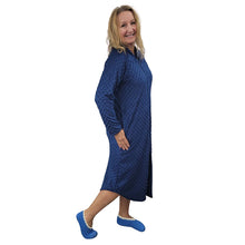 WOMEN'S FILL ZIP ROBE WHISPER BUBBLE NAVY