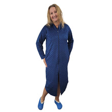 WOMEN'S FILL ZIP ROBE WHISPER BUBBLE NAVY