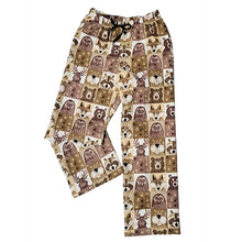 YOUTH SLEEP PANTS ANIMAL PORTRAITS BROWN