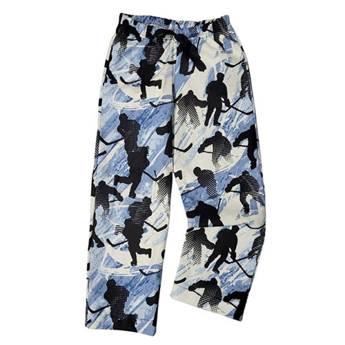YOUTH SLEEP PANTS HOCKEY BLUE