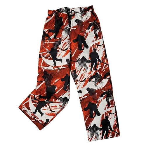 YOUTH SLEEP PANTS HOCKEY RED