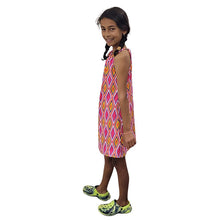 YOUTH SUN DRESS DIAMOND PRINT PINK