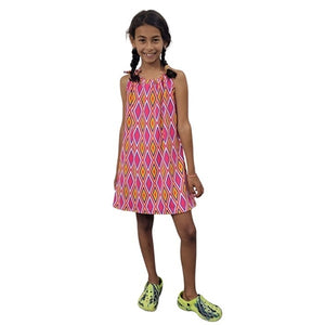 YOUTH SUN DRESS DIAMOND PRINT PINK