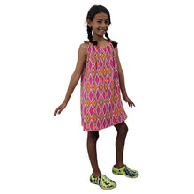 YOUTH SUN DRESS DIAMOND PRINT PINK