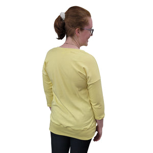 keli-top-3-4-sleeve-yellow