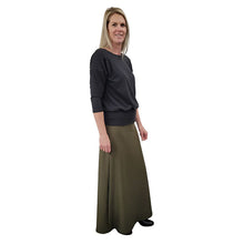 WOMEN'S MAXI SKIRT KHAKI GREEN