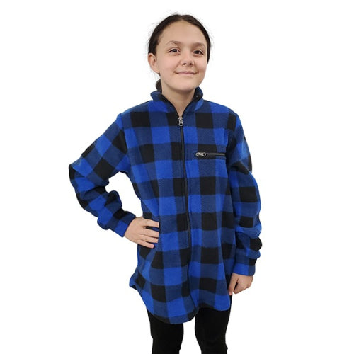 YOUTH CAMP JACKET BUFFALO CHECK BLUE