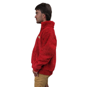 1-4-zip-pullover-berber-red-w-manitoulin-island-leather-patch