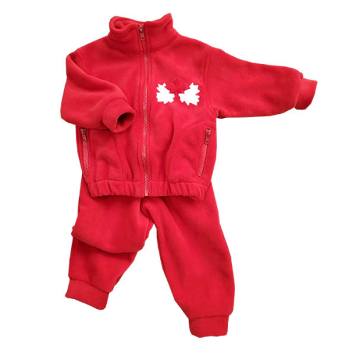 CHILD CANADA BOMBER JACKET SET RED Made in Canada