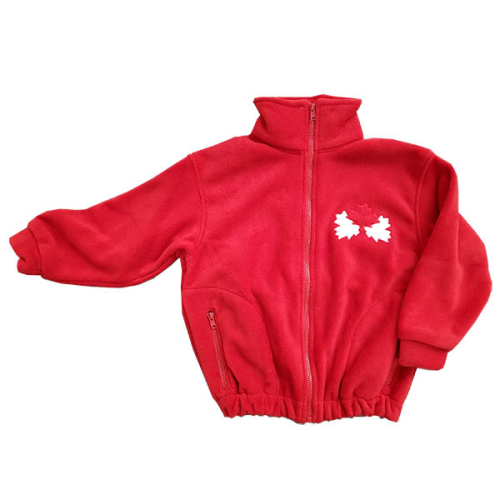 YOUTH CANADA BOMBER JACKET RED Made in Canada
