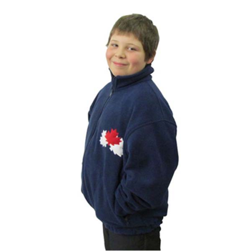 YOUTH CANADA BOMBER NAVY Made in Canada