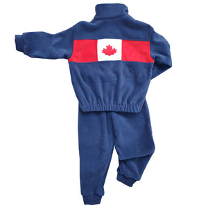 CHILD CANADA BOMBER JACKET SET NAVY Made in Canada
