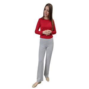 WOMEN'S CASUAL PANT COTTON FRENCH TERRY GREY MIX
